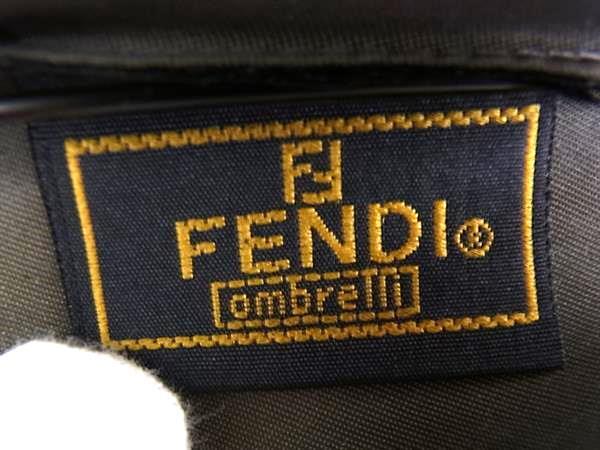 FENDI フェンディ 傘 ズッカ柄 折り畳み傘 - カーキ系 ポリエステル レディース ヴィンテージ 美品
