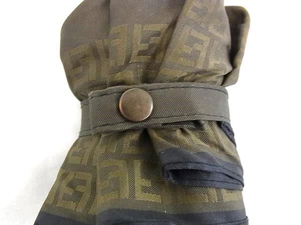 FENDI フェンディ 傘 ズッカ柄 折り畳み傘 - カーキ系 ポリエステル レディース ヴィンテージ 美品