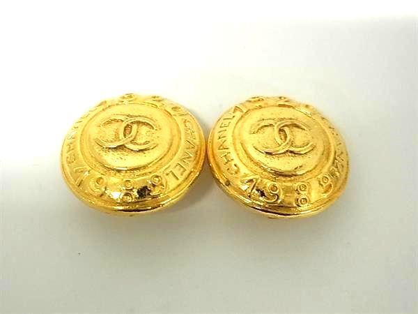 CHANEL シャネル イヤリング ココマーク クリップ式 イヤリング - ゴールド メタル レディース ヴィンテージ 美品