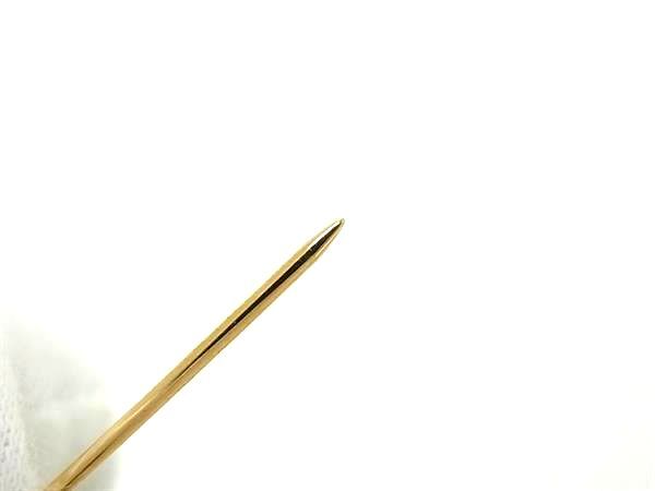 Christian Dior クリスチャン ディオール ブローチ ピンブローチ - ゴールド メタル ラインストーン レディース フラワー 花モチーフ 美品