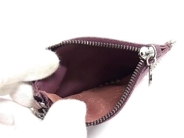 STELLA McCARTNEY ステラ マッカートニー コインケース ファラベラ フラグメントケース 422364 パープル系 エコレザー ユニセックス シルバーカードケース シルバー金具