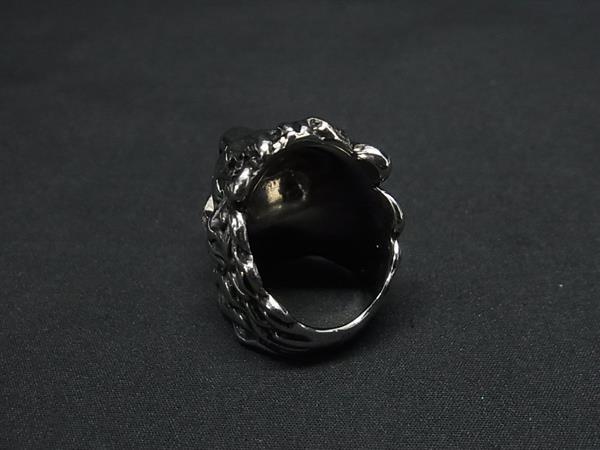 GUCCI グッチ 指輪 ライオンヘッド リング - シルバー×ピンク系 メタル ラインストーン レディース 美品