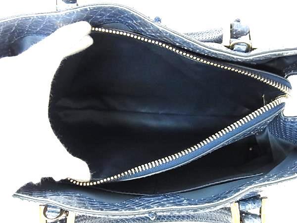 TOD’S トッズ バッグ 2WAY ハンドバッグ - ブルー系 パイソン レディース ショルダーバッグ ゴールド金具 美品