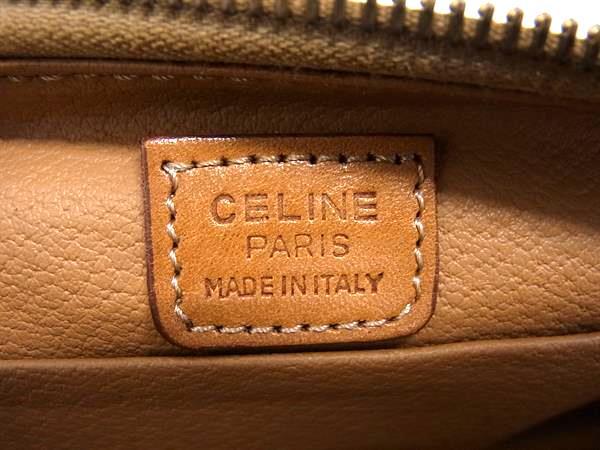 CELINE セリーヌ セカンドバッグ マカダム柄 ポーチ - ブラウン系 PVC×レザー レディース 化粧ポーチ ヴィンテージ 美品