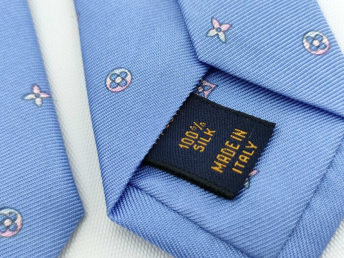 LOUIS VUITTON ルイヴィトン ネクタイ クラヴァット モノグラムネオン M75911 ライトブルー シルク メンズ グラデーション 新品未使用展示品