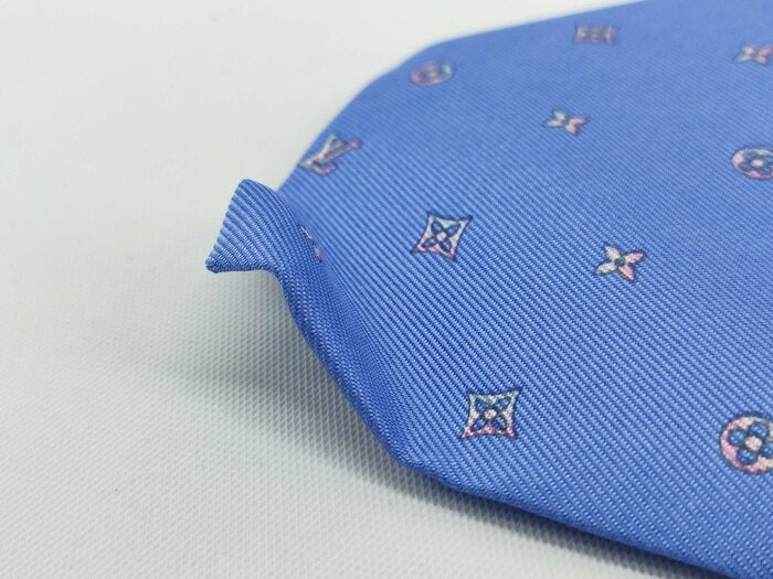 LOUIS VUITTON ルイヴィトン ネクタイ クラヴァット モノグラムネオン M75911 ライトブルー シルク メンズ グラデーション 新品未使用展示品