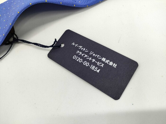 LOUIS VUITTON ルイヴィトン ネクタイ モノグラム M75941 ブルー シルク メンズ 刺繍 ドット 新品未使用展示品