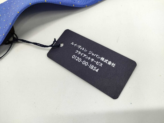 LOUIS VUITTON ルイヴィトン ネクタイ モノグラム M75941 ブルー シルク メンズ 刺繍 ドット 新品未使用展示品