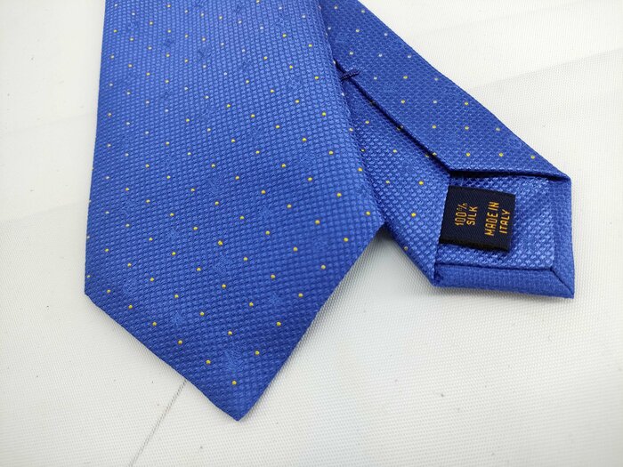 LOUIS VUITTON ルイヴィトン ネクタイ モノグラム M75941 ブルー シルク メンズ 刺繍 ドット 新品未使用展示品