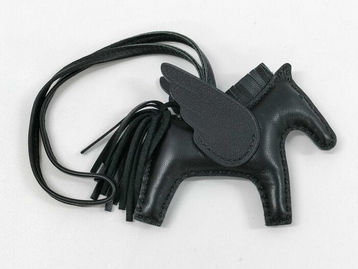 HERMES エルメス バッグチャーム ロデオチャーム ペガサスPM - ソーブラック アニョーミロ レディース 超美品