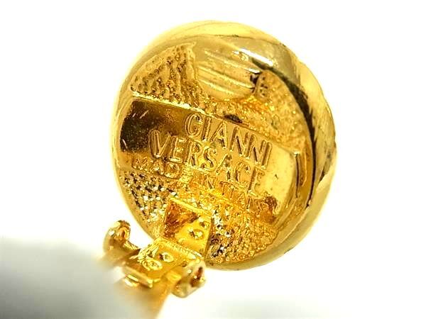 GIANNI VERSACE ジャンニ ヴェルサーチェ イヤリング メデューサ ゴールド メタル レディース 美品