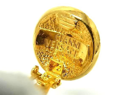 GIANNI VERSACE ジャンニ ヴェルサーチェ イヤリング メデューサ ゴールド メタル レディース 美品