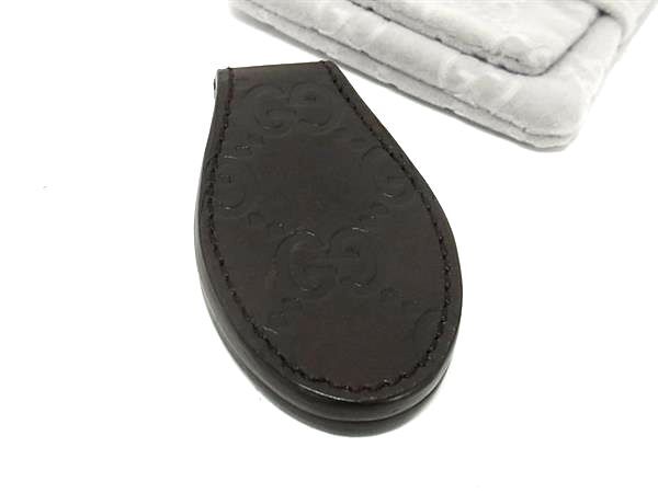GUCCI グッチ マネークリップ グッチシマ 199928 ブラウン レザー ユニセックス 美品