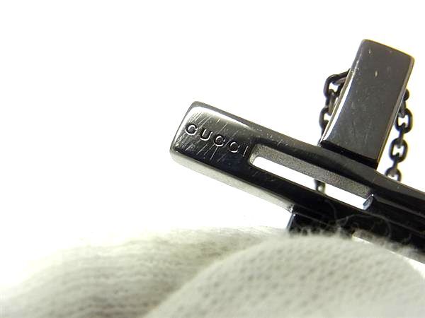 GUCCI グッチ ネックレス カットアウトG クロス 228363 ブラック系 SV925 ユニセックス 十字架