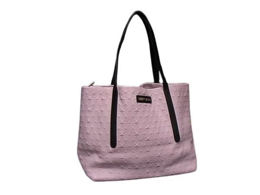 JIMMY CHOO ジミーチュウ トートバッグ ピムリコ パープル系 ブラック レザー レディース エンボス スタースタッズ