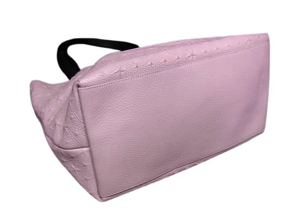 JIMMY CHOO ジミーチュウ トートバッグ ピムリコ パープル系 ブラック レザー レディース エンボス スタースタッズ