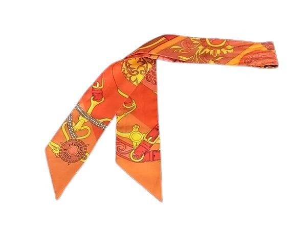 HERMES エルメス リボンスカーフ ツイリー マルチカラー シルク100% レディース Festival des Amazones アマゾンの祭典