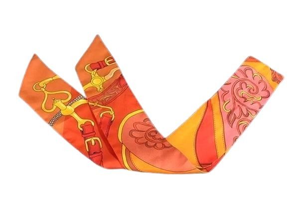 HERMES エルメス リボンスカーフ ツイリー マルチカラー シルク100% レディース Festival des Amazones アマゾンの祭典