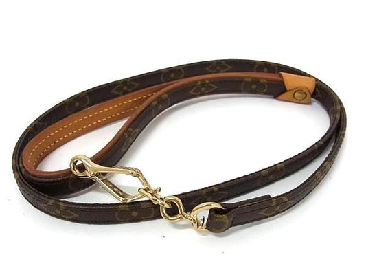 LOUIS VUITTON ルイヴィトン ドッグリード モノグラム レッス バクスターMM M58056 ブラウン PVC レザー ユニセックス 犬用 ペット用品