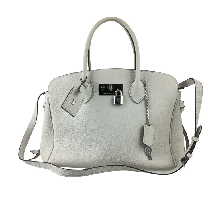 LOUIS VUITTON ルイヴィトン ハンドバッグ ミラMM M55024 ホワイト カーフ レディース 2WAY シルバー金具 美品