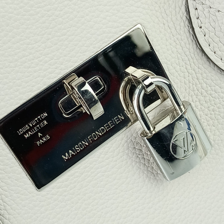 LOUIS VUITTON ルイヴィトン ハンドバッグ ミラMM M55024 ホワイト カーフ レディース 2WAY シルバー金具 美品