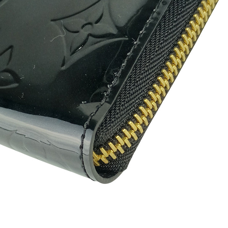 LOUIS VUITTON ルイヴィトン 長財布 ポルトフォイユ・クレマンス M90920 ノワール ヴェルニ ユニセックス ラウンドファスナー ゴールド金具 美品