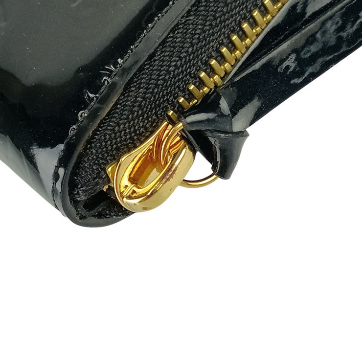 LOUIS VUITTON ルイヴィトン 長財布 ポルトフォイユ・クレマンス M90920 ノワール ヴェルニ ユニセックス ラウンドファスナー ゴールド金具 美品