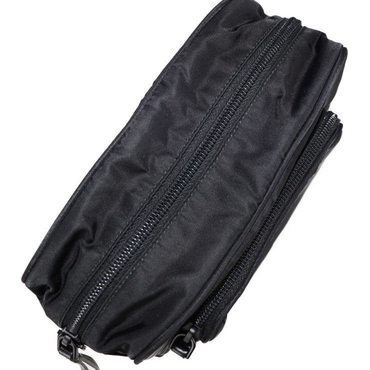 美品 PRADA プラダ クロスボディバッグ ショルダーバッグ 1BH107 ナイロン レザー ブラック 2WAY ポーチ ロゴ