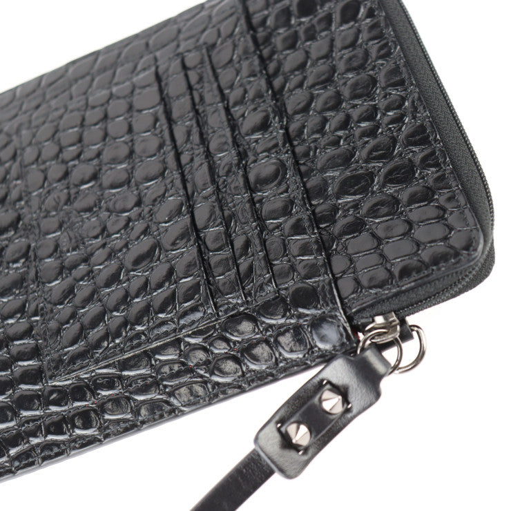 美品 Christian Louboutin クリスチャンルブタン ショルダーポーチ ショルダーバッグ 3205315 クロコ型押しカーフレザー ブラック スマートフォンホルダー フォンポーチ