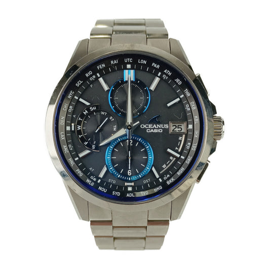 CASIO Casio Watch Oceanus Classic Line OCW-T2600-1AJF Silver Black Dial Titanium Men's Solar Radio