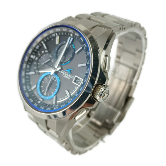 CASIO Casio Watch Oceanus Classic Line OCW-T2600-1AJF Silver Black Dial Titanium Men's Solar Radio