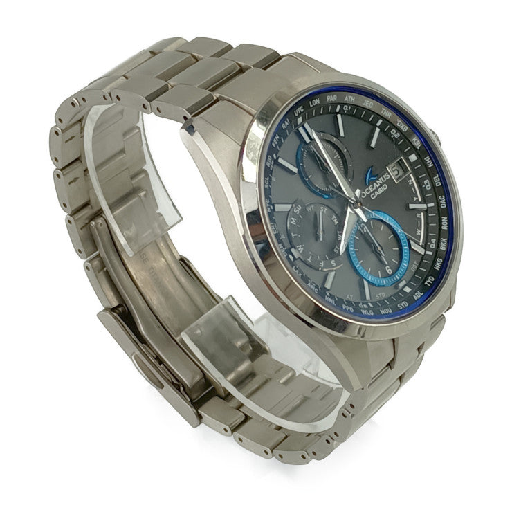CASIO Casio Watch Oceanus Classic Line OCW-T2600-1AJF Silver Black Dial Titanium Men's Solar Radio