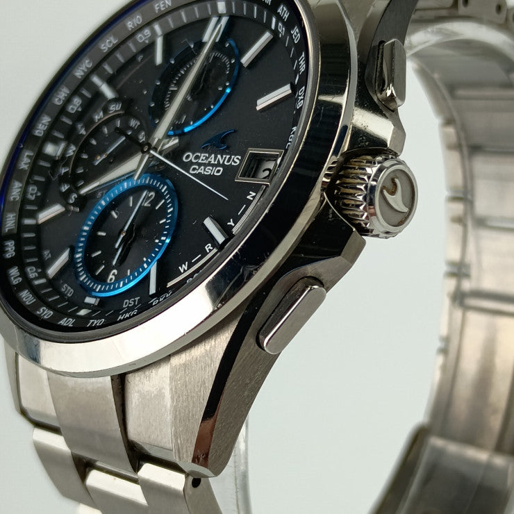 CASIO Casio Watch Oceanus Classic Line OCW-T2600-1AJF Silver Black Dial Titanium Men's Solar Radio