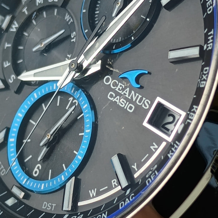 CASIO Casio Watch Oceanus Classic Line OCW-T2600-1AJF Silver Black Dial Titanium Men's Solar Radio