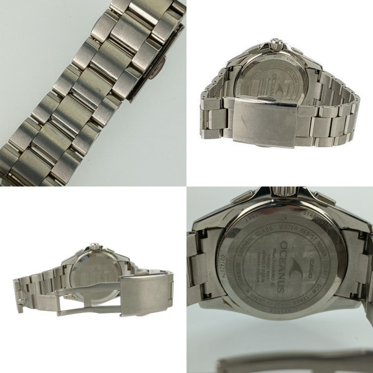 CASIO Casio Watch Oceanus Classic Line OCW-T2600-1AJF Silver Black Dial Titanium Men's Solar Radio