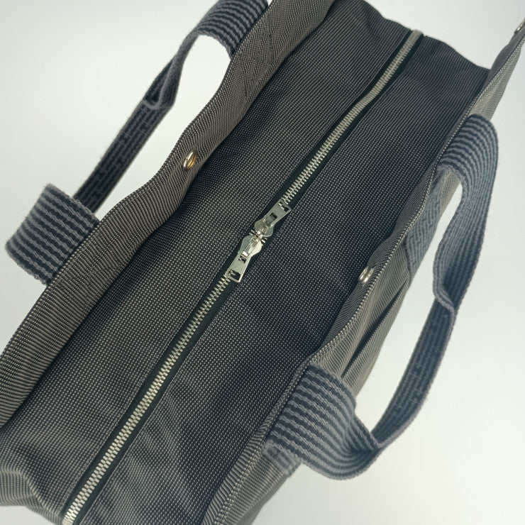 美品 HERMES エルメス トートバッグ エールライン トートGM - グレー シルバー金具 キャンバス ユニセックス
