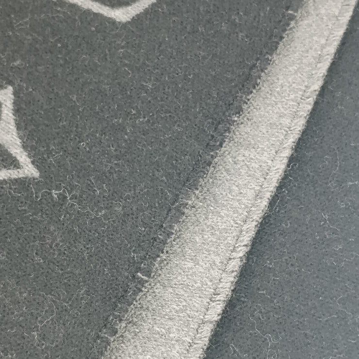 超美品 LOUIS VUITTON ルイ ヴィトン マフラー マフラー･オール アバウト モノグラム M79225 ブラック グレー ウール 100% メンズ フリンジ