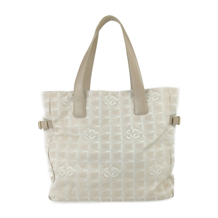 CHANEL シャネル トートバッグ ニュートラベル トートＧＭ A15825 ベージュ キャンバス レザー レディース ショルダーバッグ