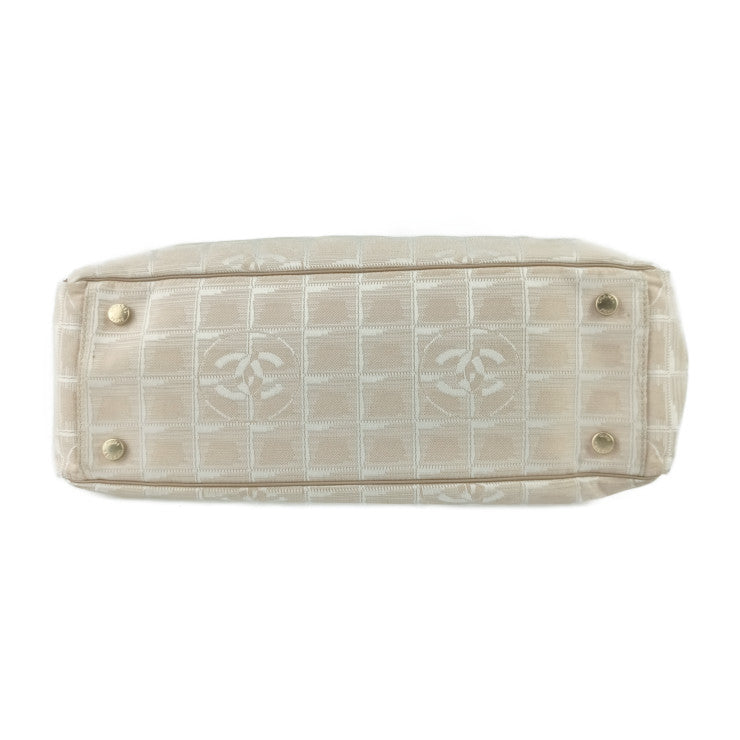CHANEL シャネル トートバッグ ニュートラベル トートＧＭ A15825 ベージュ キャンバス レザー レディース ショルダーバッグ