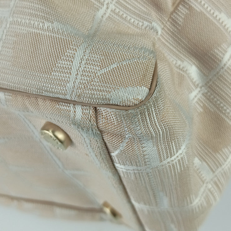 CHANEL シャネル トートバッグ ニュートラベル トートＧＭ A15825 ベージュ キャンバス レザー レディース ショルダーバッグ