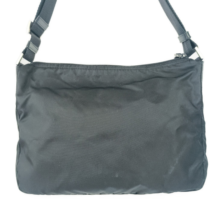 美品 PRADA プラダ ショルダーバッグ クロスボディバッグ BT0421 ブラック ナイロン レディース 三角ロゴプレート