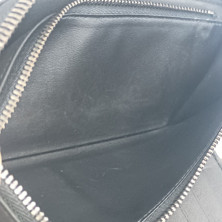 LOUIS VUITTON ルイ ヴィトン 長財布 ダミエ・アンフィニ ジッピーウォレット・ヴェルティカル N63548 オニキス シルバー金具 レザー メンズ ラウンドファスナー