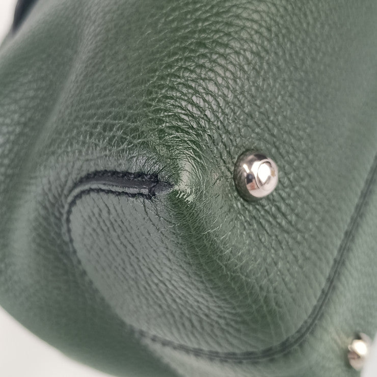 美品 TOD'S トッズ ハンドバック ニューD トートバッグ - グリーン レザー レディース ショルダーバッグ