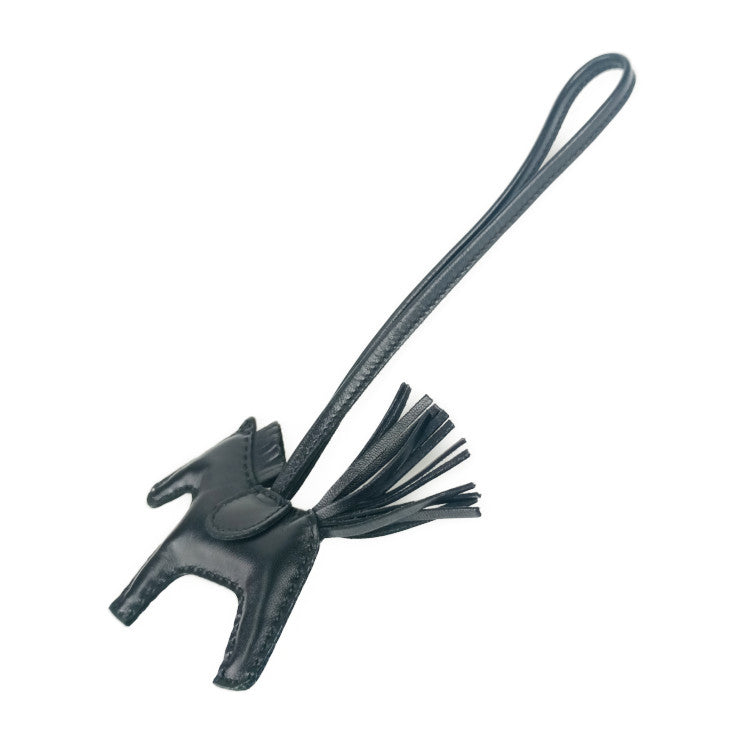 新古未使用展示品 HERMES エルメス バッグチャーム ロデオPM - ソーブラック アニョーミロ ユニセックス Z刻印