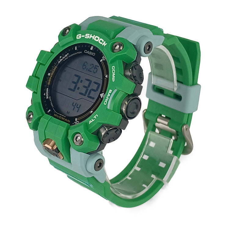 超美品 CASIO カシオ 腕時計 MUDMAN Gショック EARTHWATCHコラボレーションモデル GW-9500KJ-3JR グリーン バイオマスプラスチック ステンレス メンズ タフソーラー MULTIBAND6