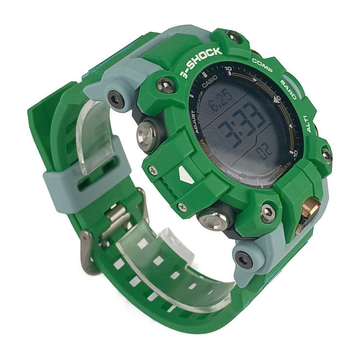 超美品 CASIO カシオ 腕時計 MUDMAN Gショック EARTHWATCHコラボレーションモデル GW-9500KJ-3JR グリーン バイオマスプラスチック ステンレス メンズ タフソーラー MULTIBAND6