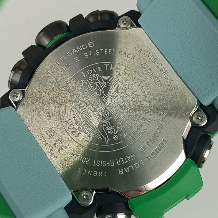 超美品 CASIO カシオ 腕時計 MUDMAN Gショック EARTHWATCHコラボレーションモデル GW-9500KJ-3JR グリーン バイオマスプラスチック ステンレス メンズ タフソーラー MULTIBAND6