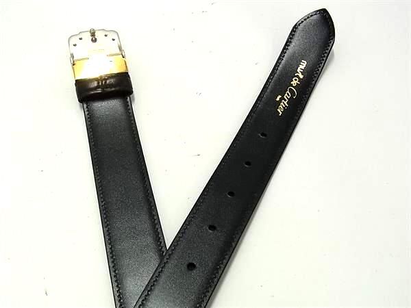 Cartier カルティエ ベルト サントス ブラック レザー メンズ 超美品