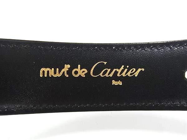 Cartier カルティエ ベルト サントス ブラック レザー メンズ 超美品