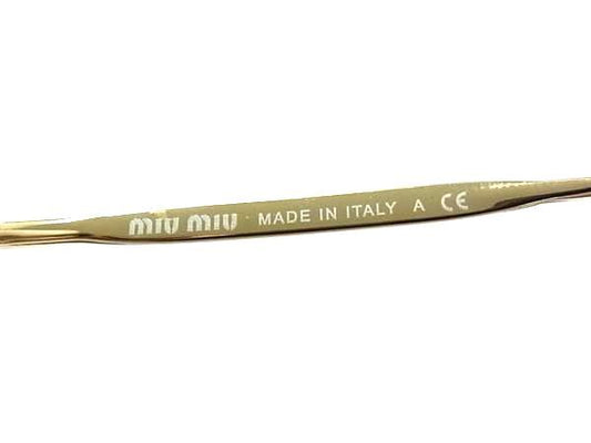 miumiu ミュウミュウ アイウェア ハート サングラス SMU54R ピンクベージュ系 ゴールド メタル プラスチック レディース 超美品